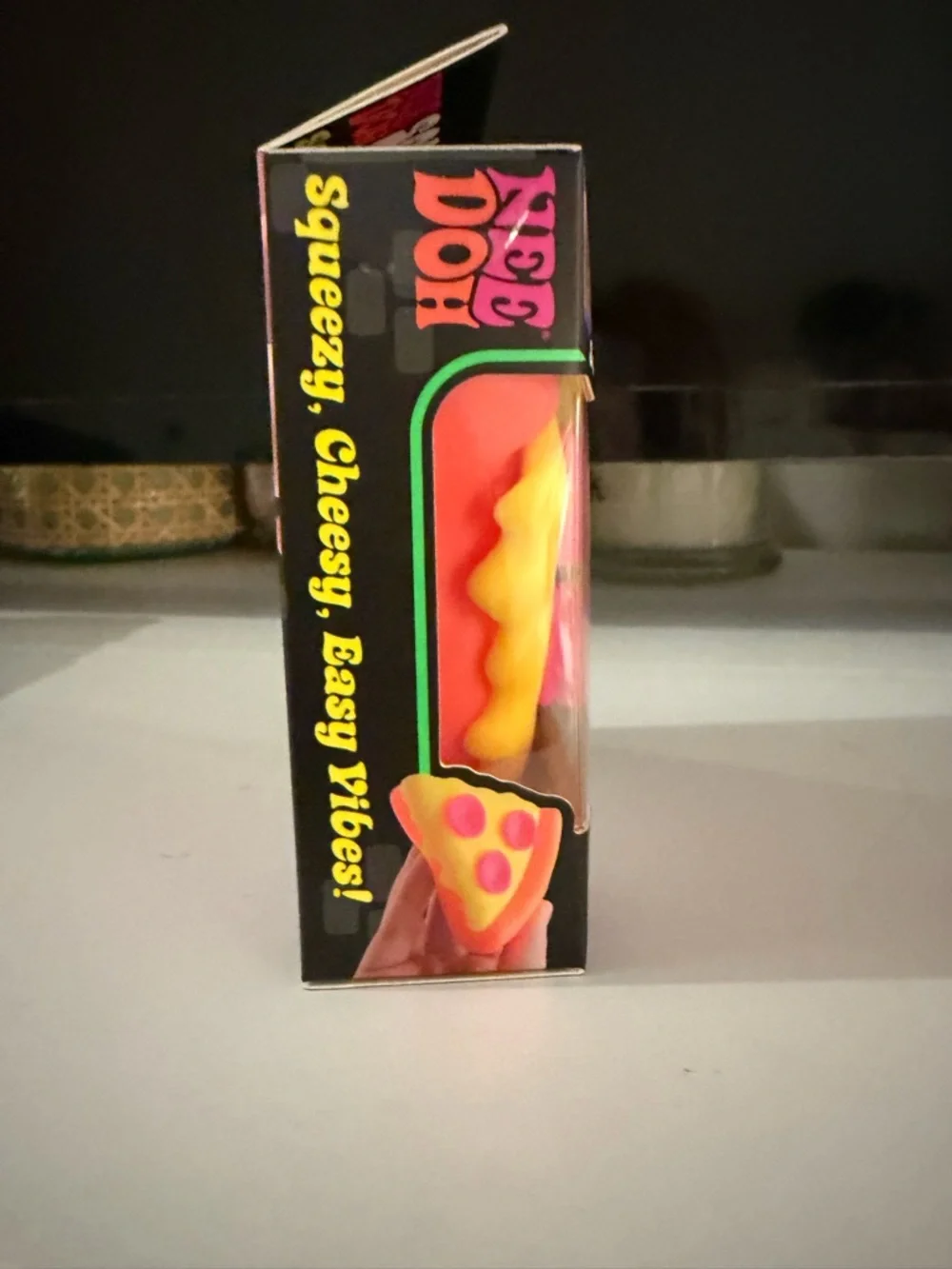 NeeDoh Squeeza Pizza Slice - Yellow & Pink and Orange - Picture 2 of 5